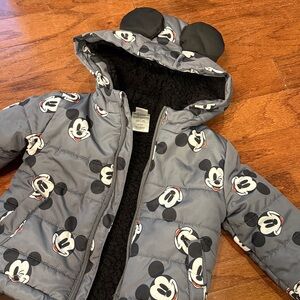 Disney Mickey Mouse Jacket with  attached ears. Size 2T for boys or girls.